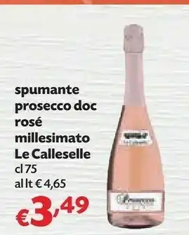 Pam Le Calleselle Spumante Prosecco DOC Rose Millesimato offerta