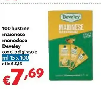 Pam Develey 100 Bustine Maionese Monodose offerta