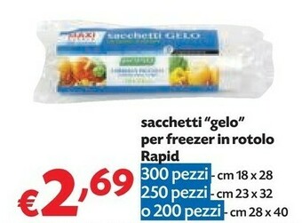 Pam Rapid Sacchetti Gelo Per Freezer In Rotolo offerta