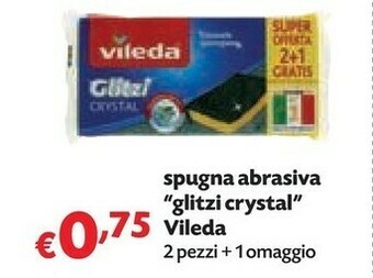 Pam Vileda Spugna Abrasiva Glitzi Crystal offerta