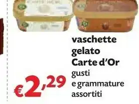 Pam Algida Vaschette Gelato Carte D'Or offerta