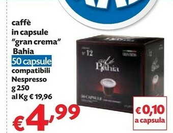 Pam Bahia Caffe In Capsule Gran Crema offerta