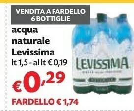 Pam Levissima Acqua Minerale Naturale offerta