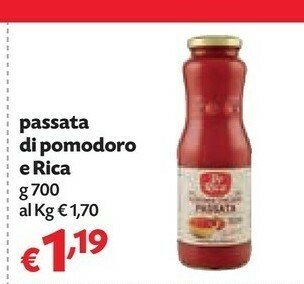 Pam De Rica Passata Di Pomodoro offerta