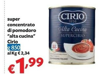 Pam Cirio Super Concentrato Di Pomodoro Alta Cucina offerta