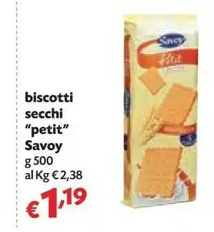 Savoy Biscotti Secchi Petit