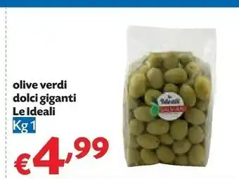 Pam Le Ideali Olive Verdi Dolci Giganti offerta