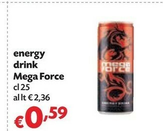 Pam Mega Force Energy Drink offerta