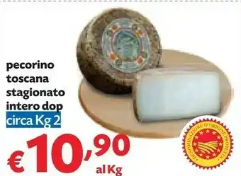 Panorama Pecorino Toscana Stagionato Intero DOP offerta
