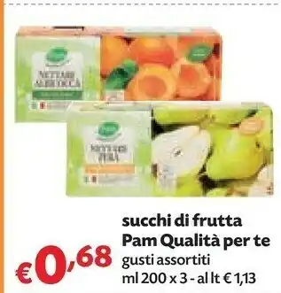 Panorama Pam Succhi Di Frutta Qualita Per Te offerta