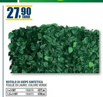Rotolo Di Siepe Sintetica
