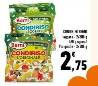 Conad Berni Condiriso Leggero 300 G(ml) offerta