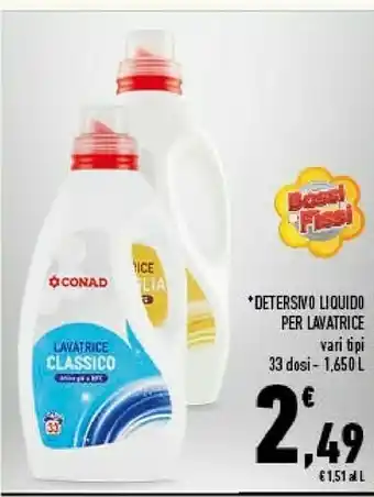 Conad Conad Detersivo Liquido Per Lavatrice Classico offerta