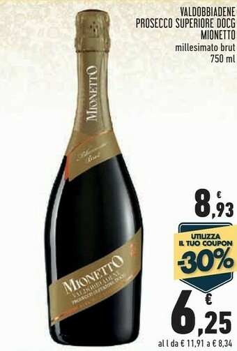 Conad Mionetto Prosecco offerta