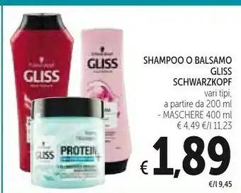 Conad Schwarzkopf Shampoo offerta