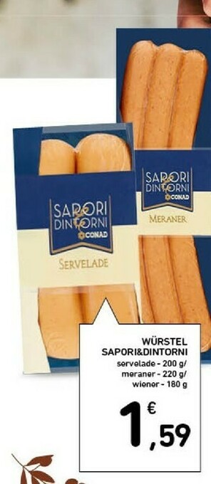 Conad Sapori Wurstel offerta