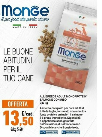 Conad Monge Cibo per cani offerta