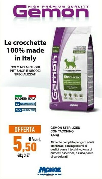 Conad Monge Cibo per cani offerta