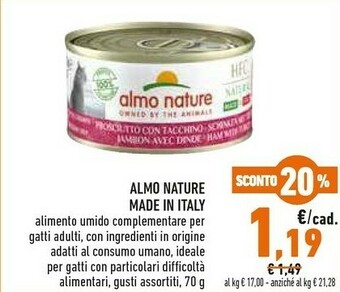 Conad Almo Nature Cibo per gatti offerta