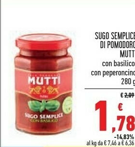 Conad Mutti Passata di pomodoro offerta