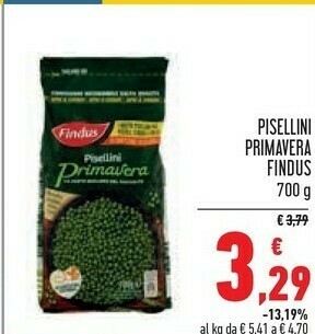 Conad Findus Piselli offerta