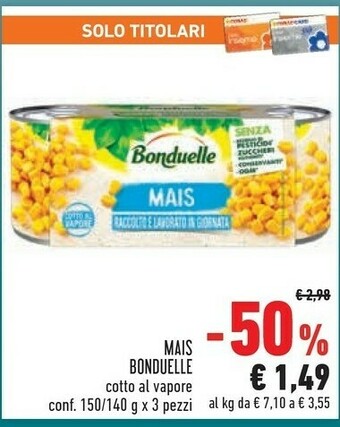Conad Bonduelle Mais offerta
