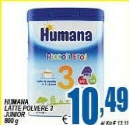 DEM Humana Latte per neonati offerta