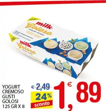 Milk Goloso Yogurt Cremoso Gusti Golosi 125grx8