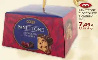 Coop Panettone cioccolato e cherry offerta