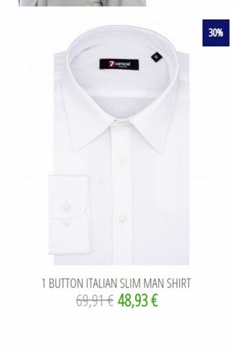 7 Camicie 1 button italian slim man shirt offerta