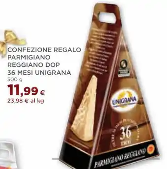 Coop Confezione regalo parmigiano reggiano dop 36 mesi unigrana offerta