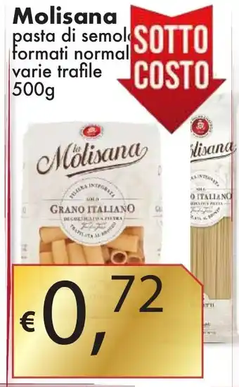 Sugros Molisana pasta di semolo formati normal varie trafile 500 g offerta