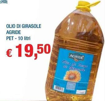 Agride Olio di Girasole Pet 10 litri