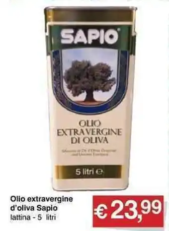 Sapio Olio extravergine d'oliva lattina 5 litri