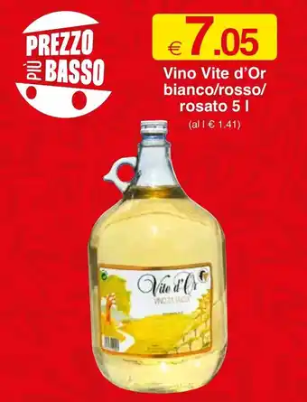 Sì con te Market Vino Vite d'Or bianco/rosso/rosato 5 l offerta