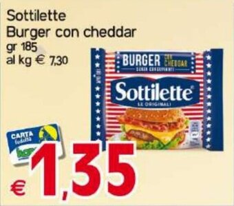 Kanguro Sottilette Burger con cheddar gr 185 offerta
