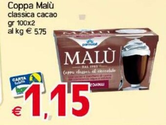 Coppa Malù classica cacao gr 100x2