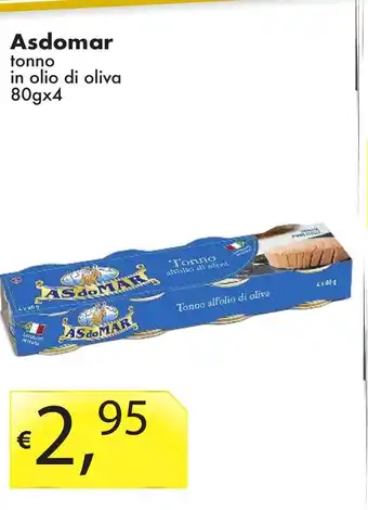 Sugros Asdomar tonno in olio di oliva 80 g x 4 offerta