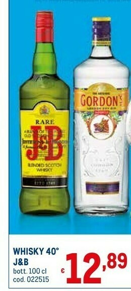Metro J&b Whisky offerta