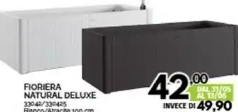 Fioriera Natural Deluxe Bianco 100 Cm