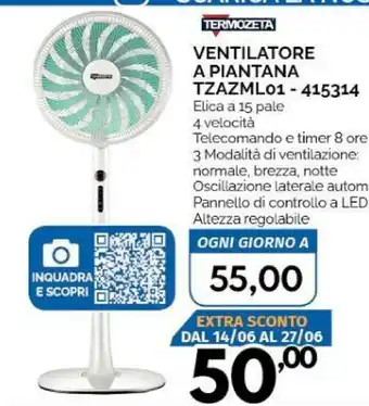 Termozeta Ventilatore A Piantana Tzazml01-415314