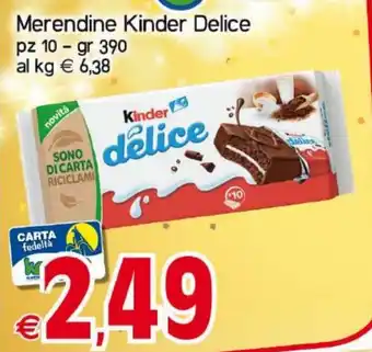 Kanguro Kinder Delice Merendine pz 10 gr 390 offerta