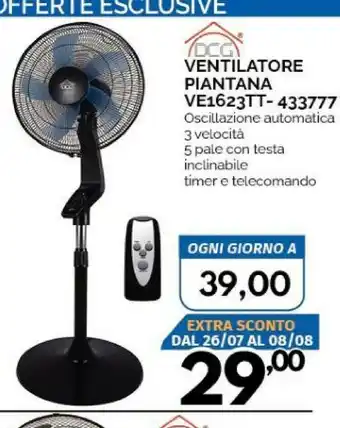 Dcg Eltronic Ventilatore Piantana Ve1623tt-433777