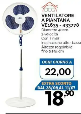 Dcg Eletronic Ventilatore A Piantana Ve1635-433778