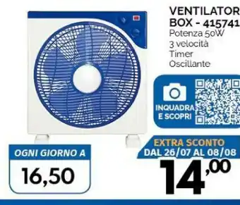 Orizzonte Ventilatore Box-415741 offerta