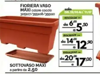 Teraplast Fioriera Vaso Maxi Colare Coccio