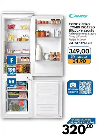 Candy Frigorifero Combi Incasso BS100