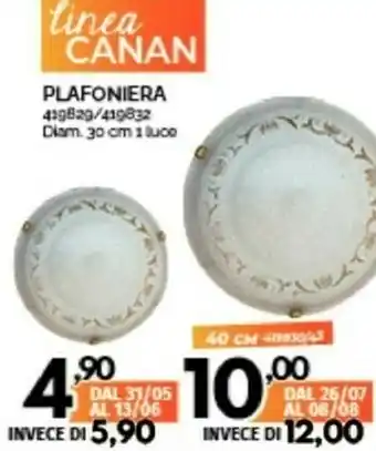 Orizzonte Plafoniera Linea Canan offerta