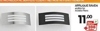Orizzonte Applique Raven offerta