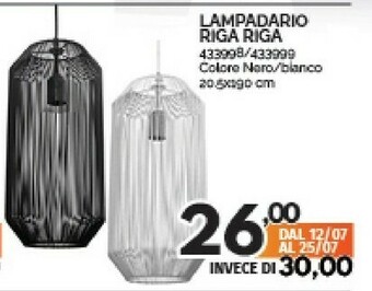 Orizzonte Lampadario Riga Riga 433998/433999 offerta